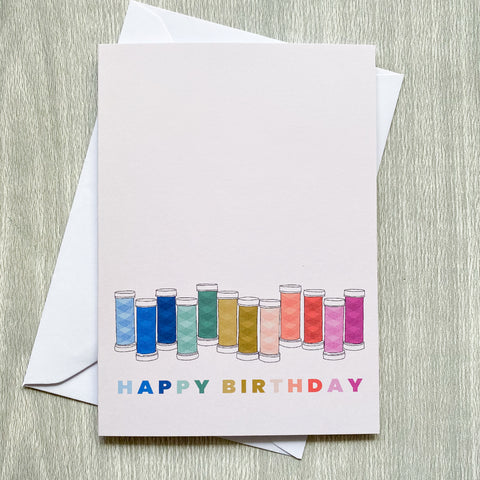Happy Birthday Threads Card