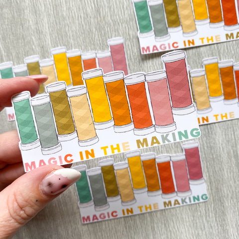 Magic in the Making Threads Sticker