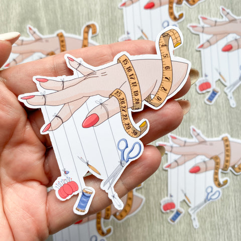 Sewing Puppeteer Sticker