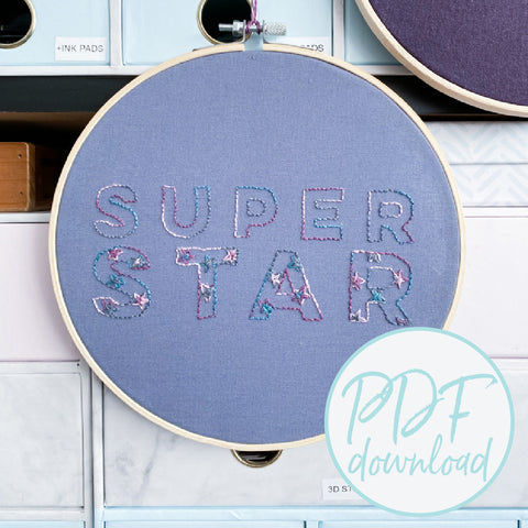 Superstars Embroidery Pattern - Downloadable - Digital- PDF